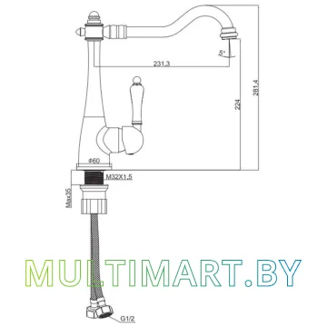 Смеситель Maxonor MN4076-7 картинка 5